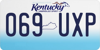 KY license plate 069UXP