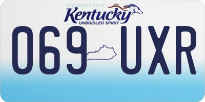 KY license plate 069UXR
