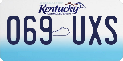 KY license plate 069UXS