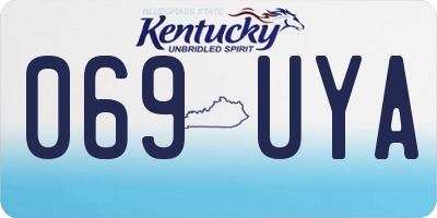 KY license plate 069UYA