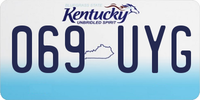 KY license plate 069UYG