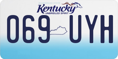 KY license plate 069UYH