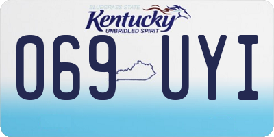 KY license plate 069UYI