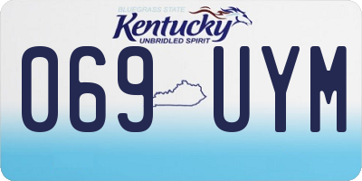 KY license plate 069UYM
