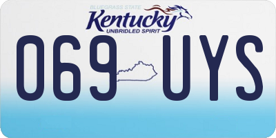 KY license plate 069UYS