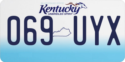 KY license plate 069UYX