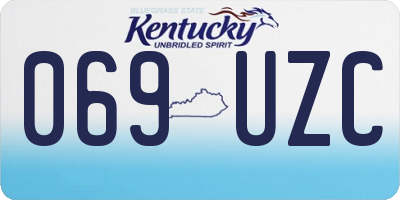 KY license plate 069UZC