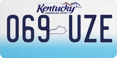 KY license plate 069UZE