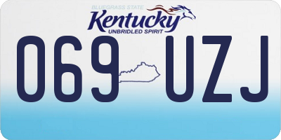 KY license plate 069UZJ