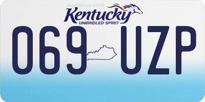 KY license plate 069UZP
