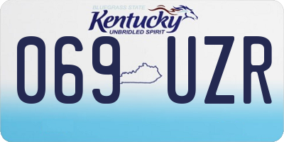 KY license plate 069UZR