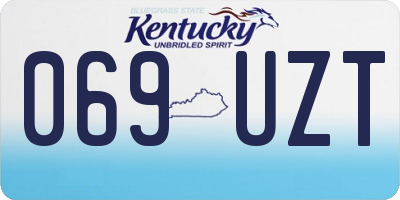 KY license plate 069UZT