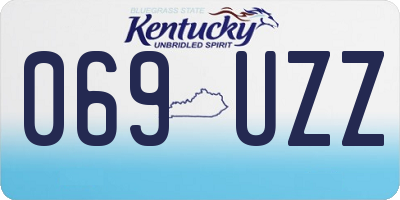 KY license plate 069UZZ