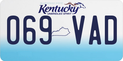 KY license plate 069VAD