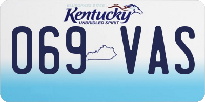KY license plate 069VAS