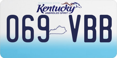 KY license plate 069VBB