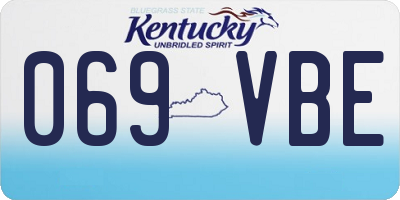KY license plate 069VBE