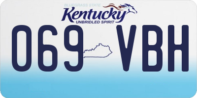 KY license plate 069VBH