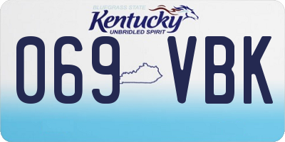 KY license plate 069VBK