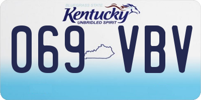 KY license plate 069VBV