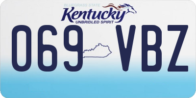 KY license plate 069VBZ