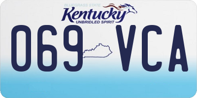 KY license plate 069VCA