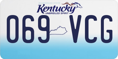 KY license plate 069VCG