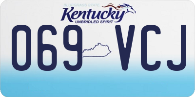 KY license plate 069VCJ
