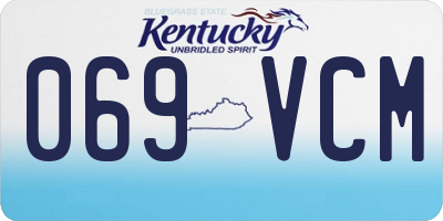 KY license plate 069VCM