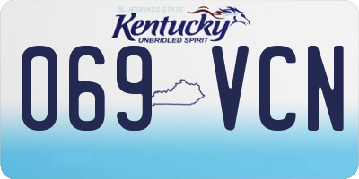 KY license plate 069VCN