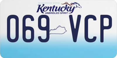 KY license plate 069VCP