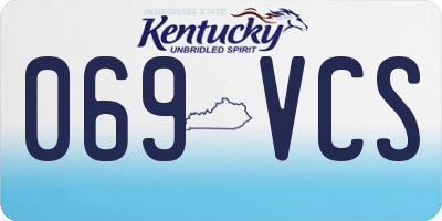 KY license plate 069VCS
