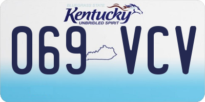 KY license plate 069VCV