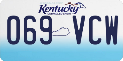 KY license plate 069VCW