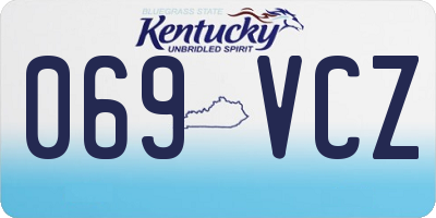 KY license plate 069VCZ
