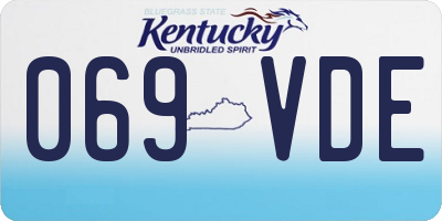 KY license plate 069VDE