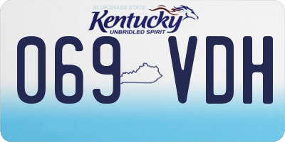 KY license plate 069VDH
