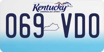 KY license plate 069VDO