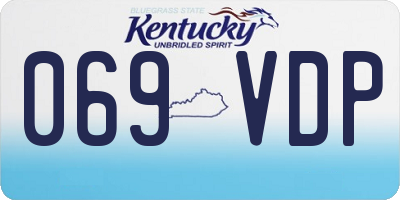 KY license plate 069VDP