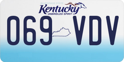 KY license plate 069VDV