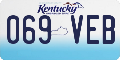KY license plate 069VEB