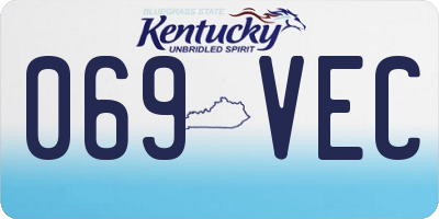 KY license plate 069VEC