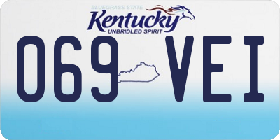 KY license plate 069VEI