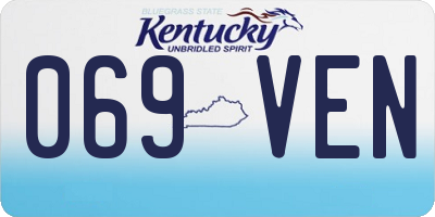 KY license plate 069VEN