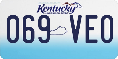 KY license plate 069VEO