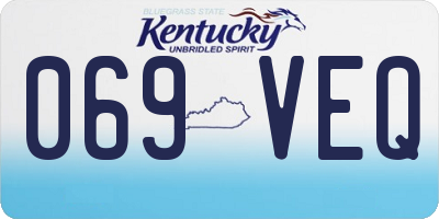 KY license plate 069VEQ