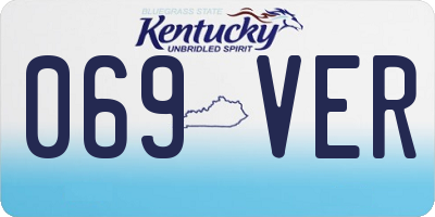 KY license plate 069VER