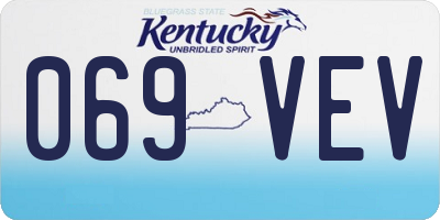 KY license plate 069VEV