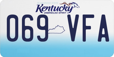 KY license plate 069VFA