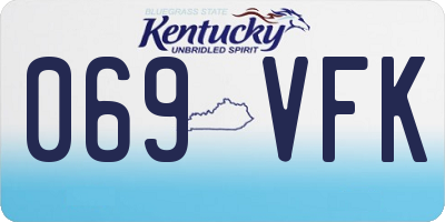 KY license plate 069VFK